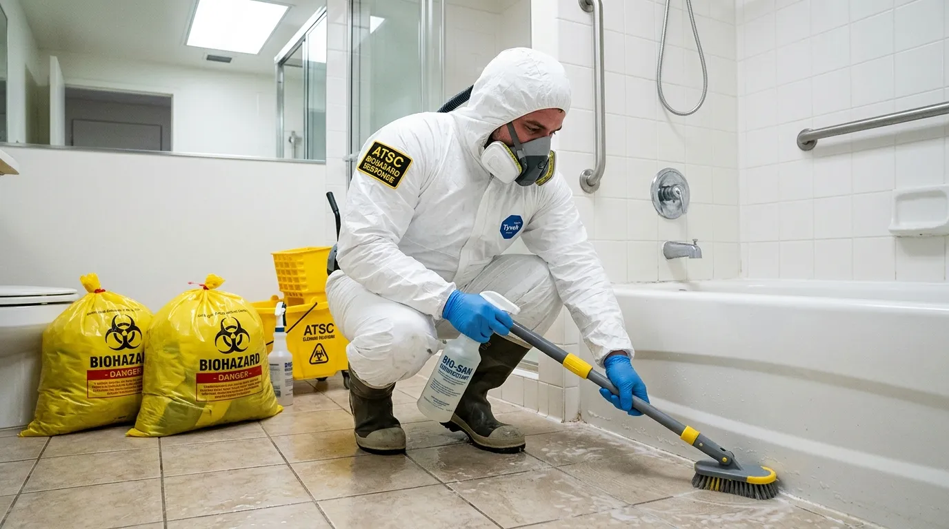 Decontamination equipment deployed for Blood Cleanup in Signal Hill